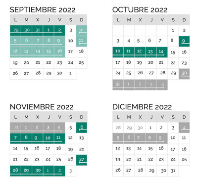 Nuevas fechas de otoño